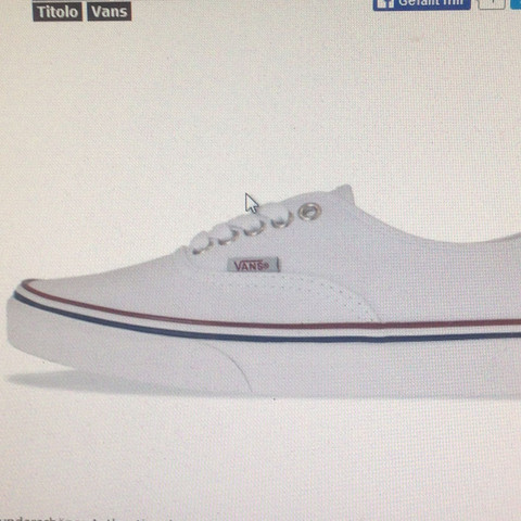 vans: weiss, rot, blau, low - (Schuhe, Vans)