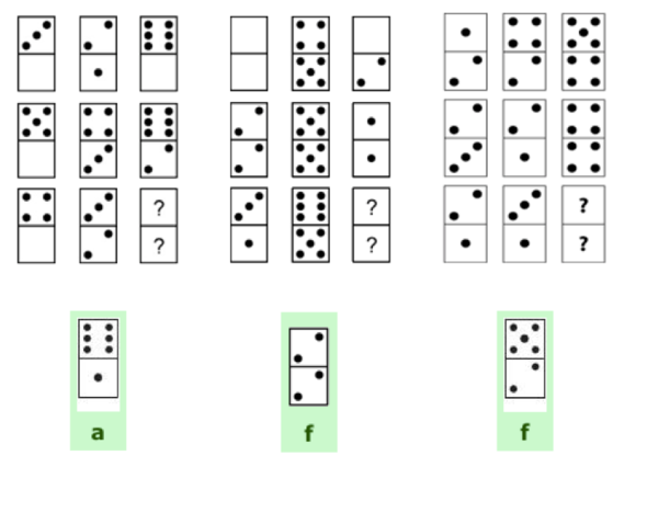 3 Aufgaben mit Lösungen - (Test, Rätsel, Domino)
