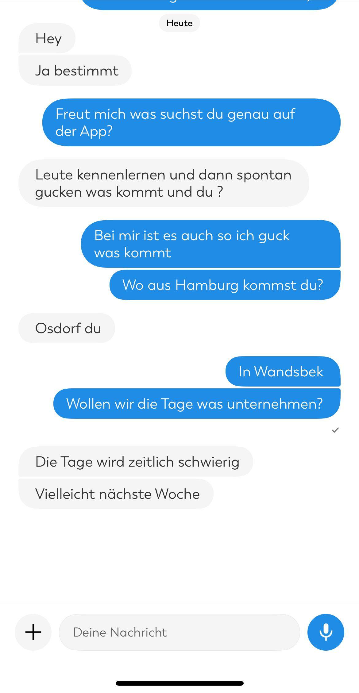 Hat sie kein Interesse an einem treffen? (Liebe, Freundin)