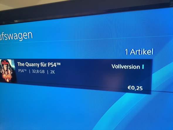 Hat The Quarry eine kostenlose PS4 demo?
