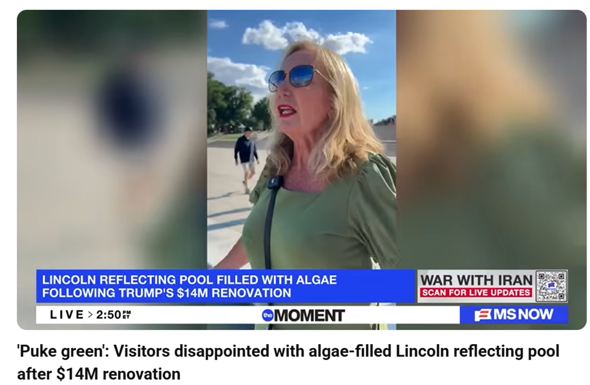 Hat Trump bei der Renovierung des Reflecting Pools für 14 Millionen ...