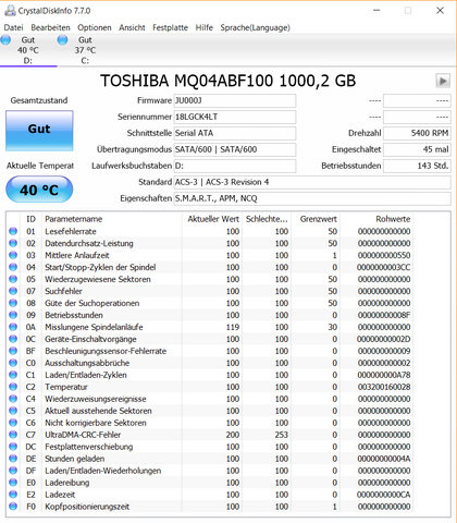 HDD Sata Festplatte ist sehr langsam?