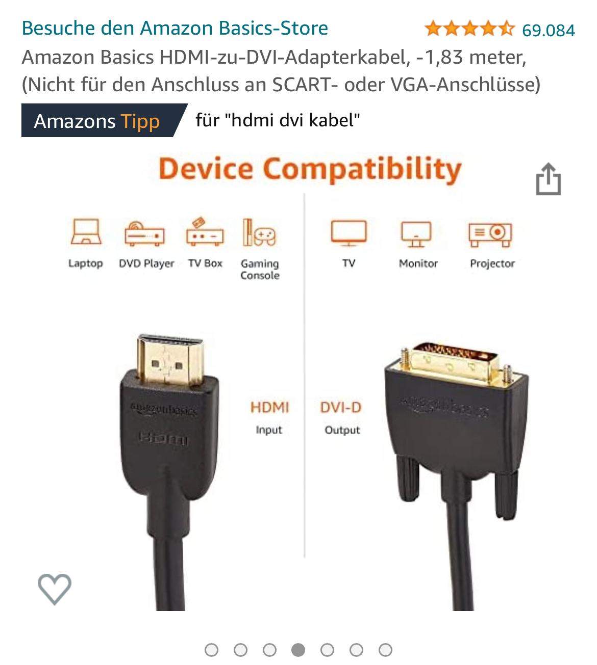 Hdmi auf Dvi kabel? (Technik, Gaming PC, Monitor)
