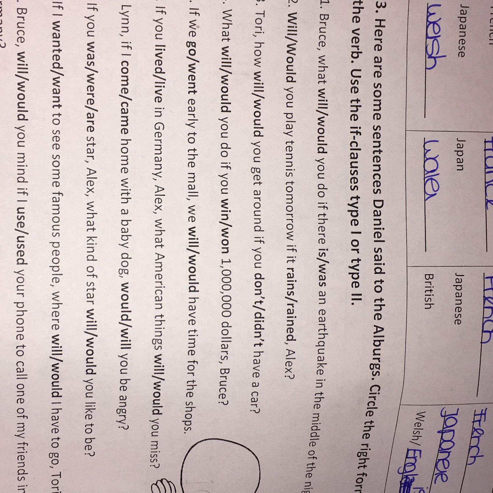 Hei ich hab mal eine Frage zu den if clause Typ 1 und Typ 2? (Englisch)
