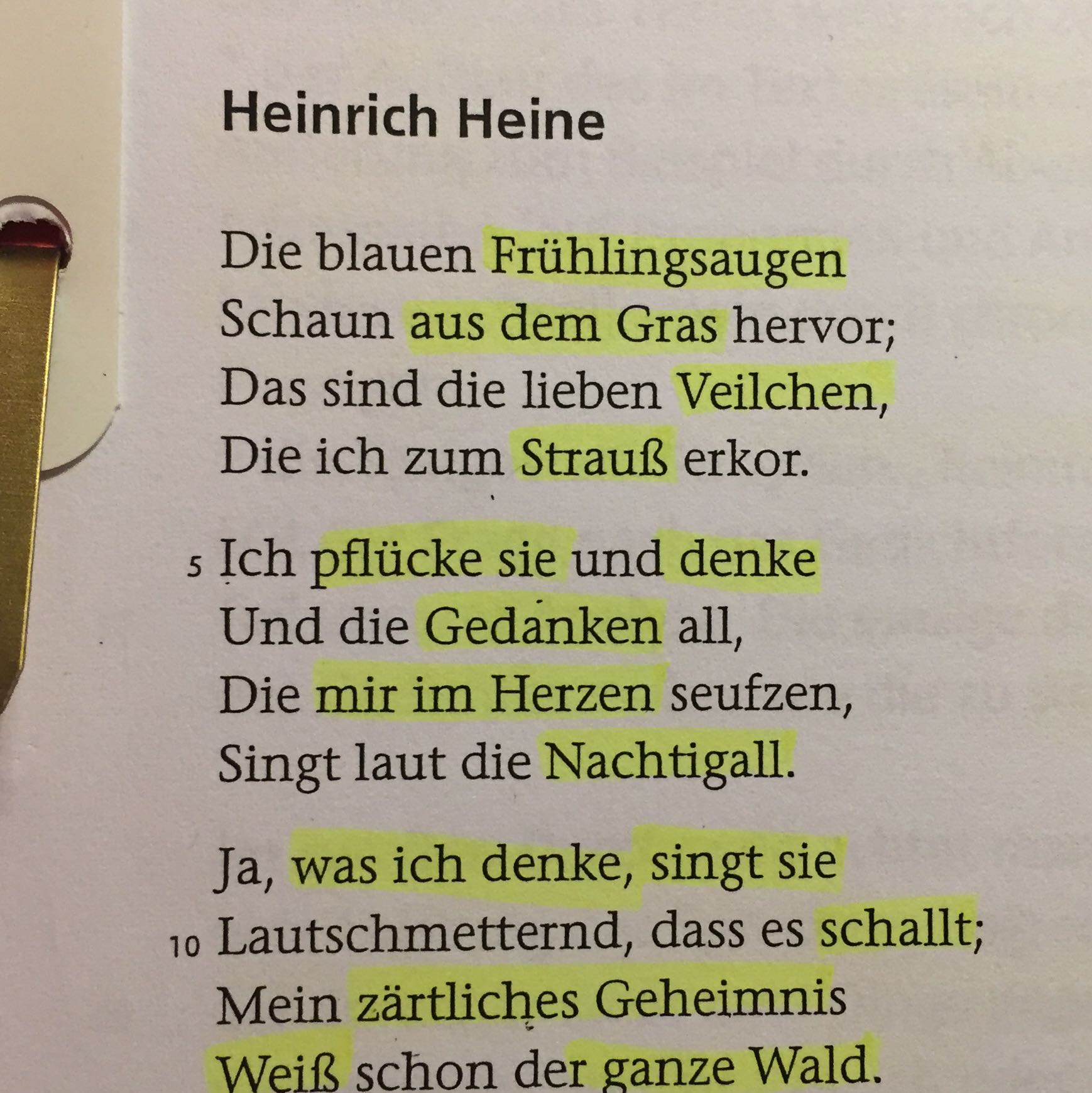 Heinrich Heine Kernmotiv Nachtigall? (Gedicht, Analyse, Symbol)