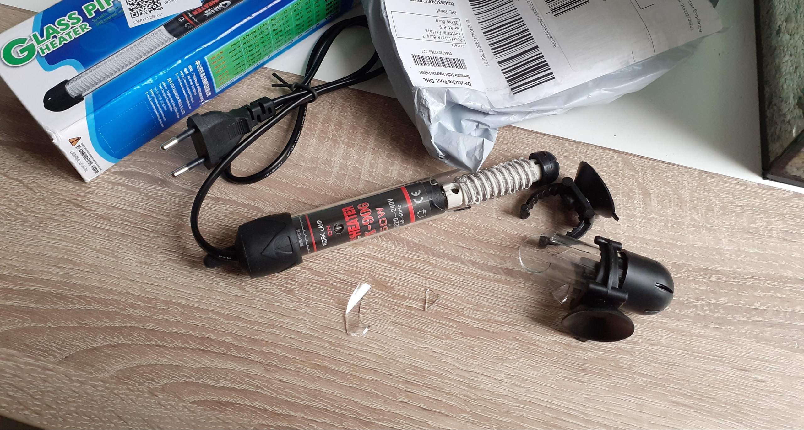 Heizstab wurde kaputt geliefert,was tun? (Aquarium)