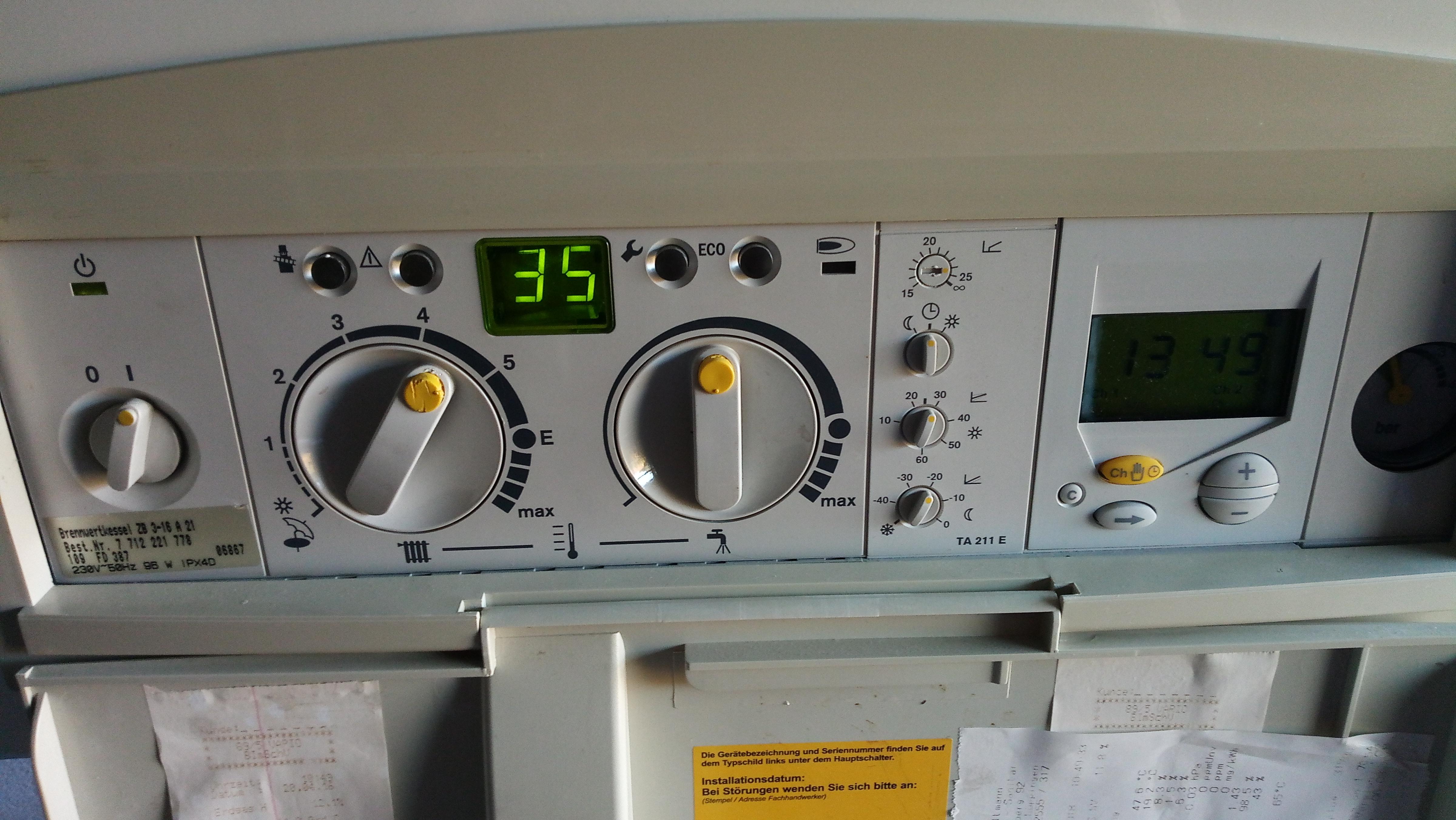 Heizung Junkers Ta 211 E Richtig Einstellen Heizungsanlage