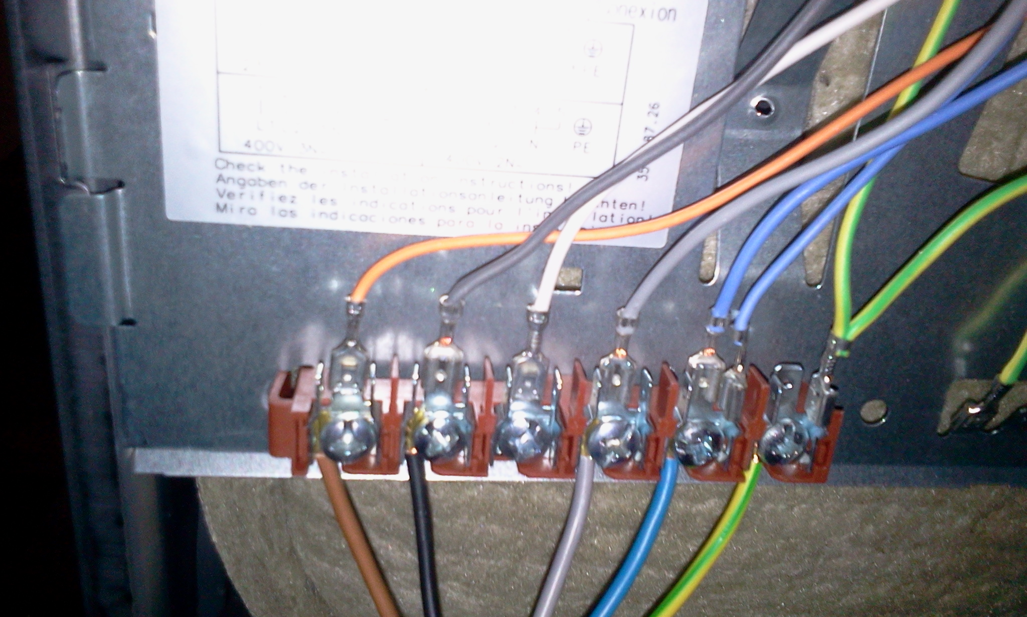 elektroherd anschließen 5 kabel