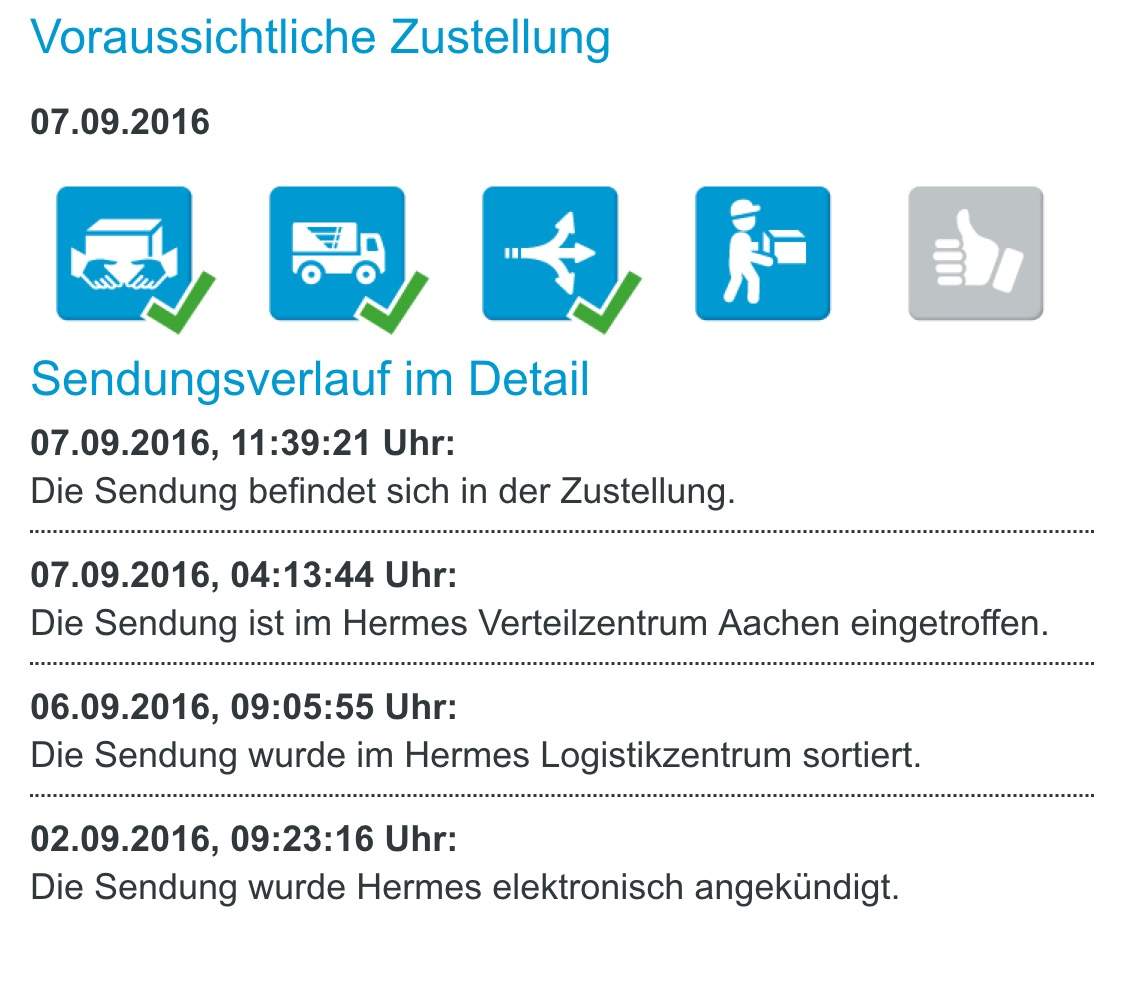 Wann kann ich mit einer Lieferung von Hermes bei mir rechnen? Wann kann ich mit einer Lieferung von Hermes bei mir rechnen?