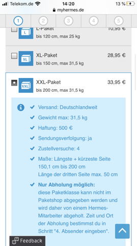 Hermes Sperrgut Ist Mein Paket Zu Gross Post Versand