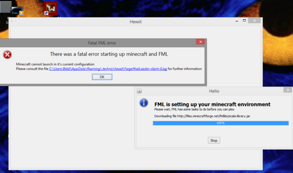 Hexxit - Java Fehler HILFE! There was a fatal error starting up minecraft and FML