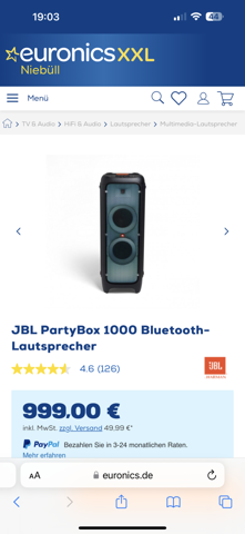 Hey eine Frage ich kenne mich nicht so gut aus mit Musikboxen Qualität gerade habe ich eine boombox 3 und wollte upgraden lohnt sich die 1000?