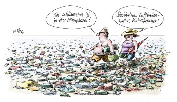 Hey weiß jemand wie man die Klaus Stuttmann Karikatur interpretieren soll?