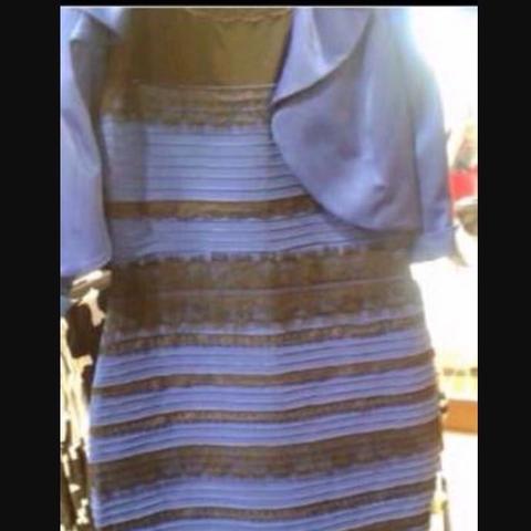 Blau-Schwarzes Kleid, welches die meisten jedoch als Gold-Weiss wahrnehmen. - (Augen, Kleid, Naturwissenschaft)