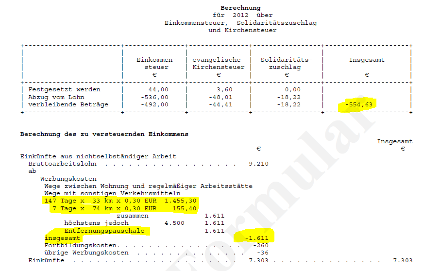 Hilfe bei der Lohnsteuererklärung 2012 (Steuern, Steuererklärung)
