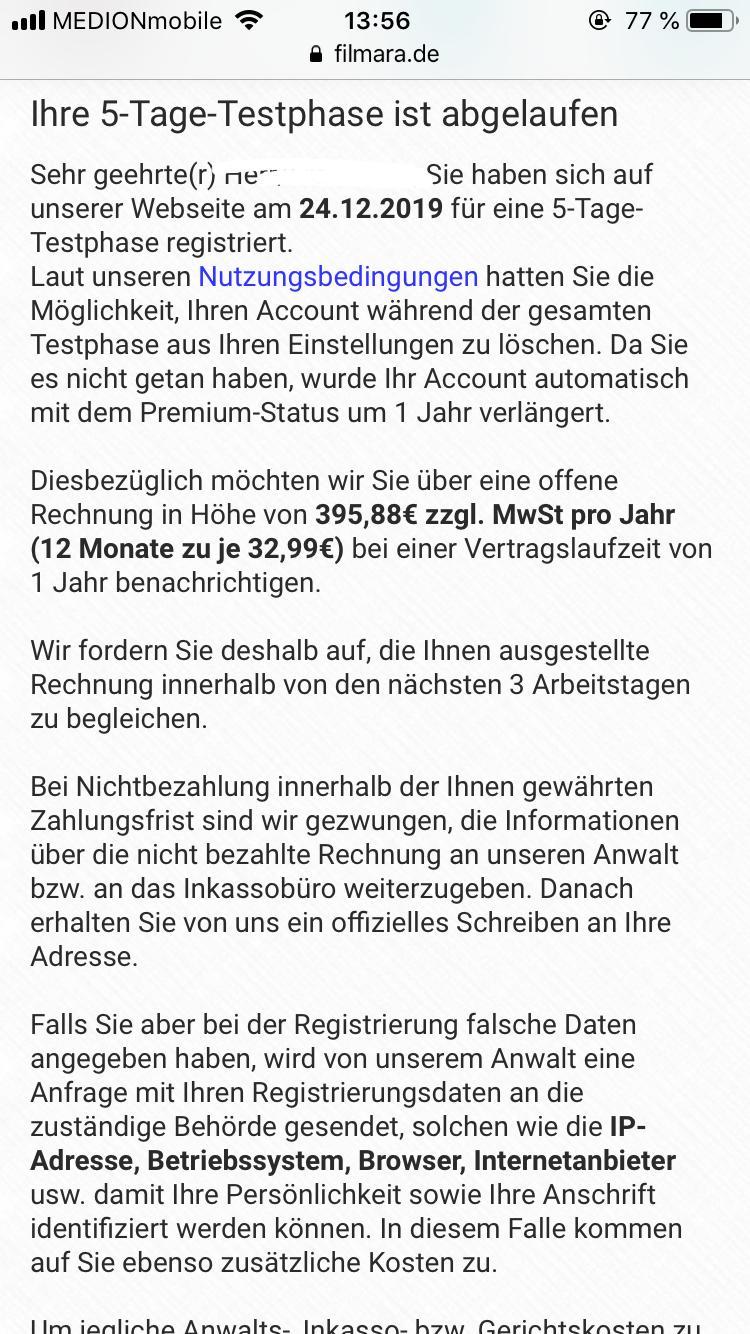 Hilfe Bei Filmara Rechnung Internet Film Recht