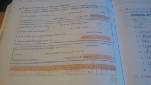 - (Schule, Englisch, Bruder helfen)