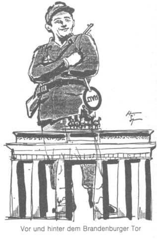 Neues Deutschland, 23.8.1961, Karikatur - (Geschichte, Karikatur, Deutung)