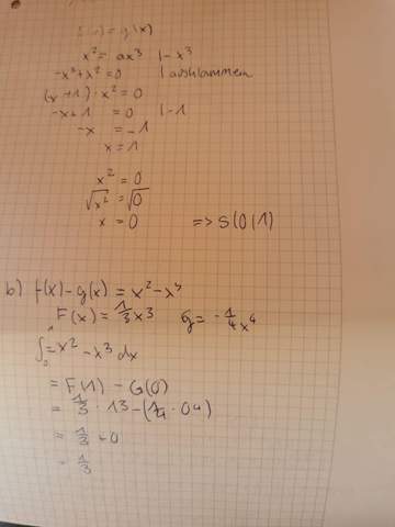 Hilfe bei mathe - Schnittpunkte und Flächenberechnung?