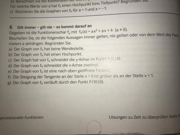 Hilfe Bei Mathe Hausaufgaben Mathematik Matheaufgabe Parameter