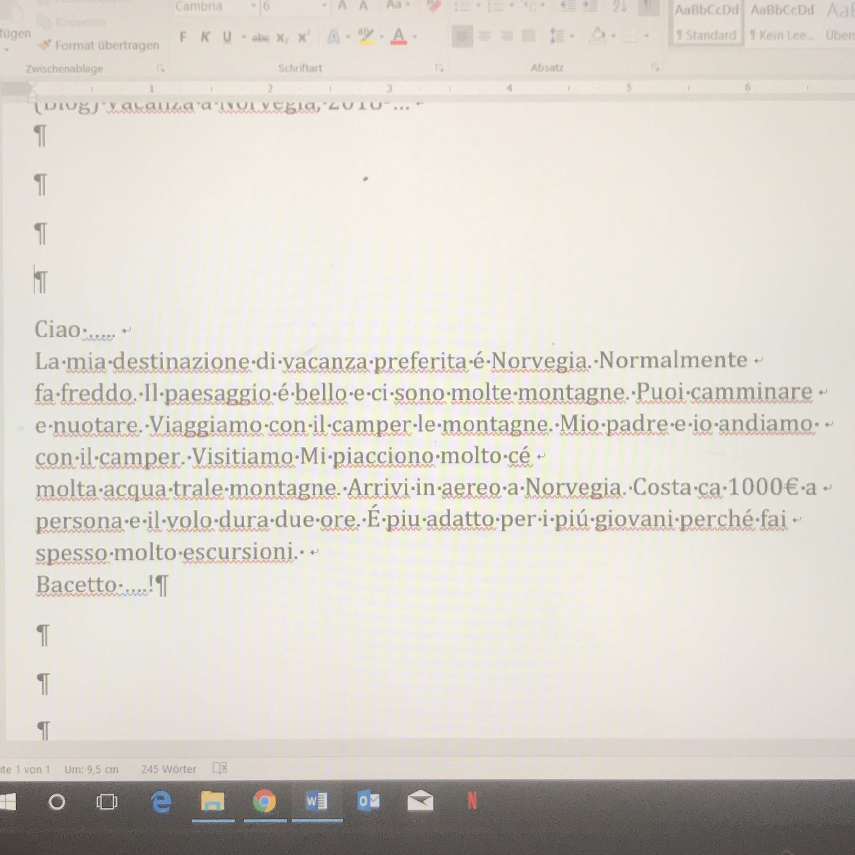 Hilfe Bei Meinem Italienisch Text