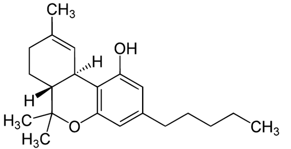 THC-Formel aus Wikipedia - (Chemie, THC, Strukturformel)