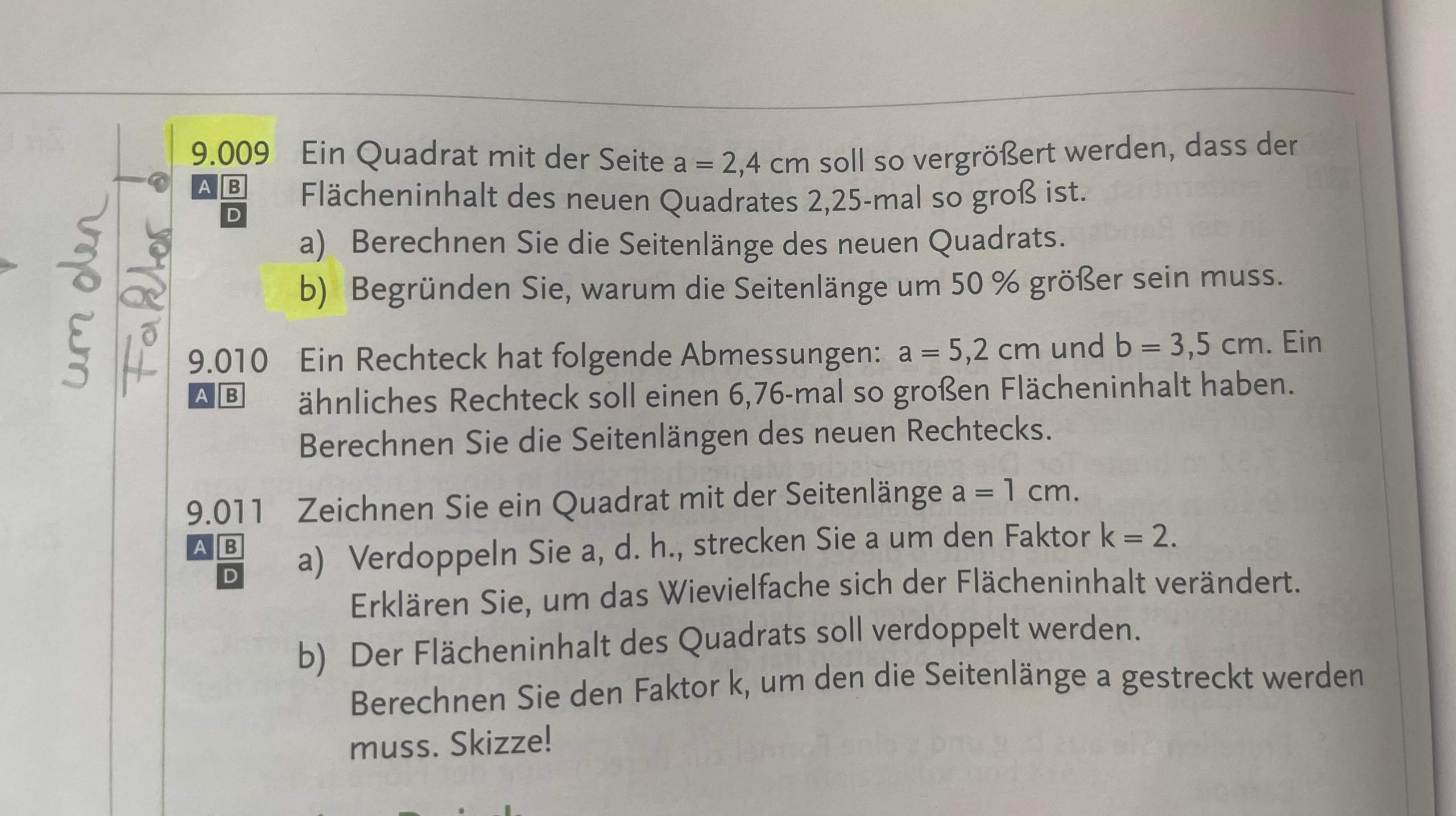 Hilfe Beim Herausfinden Der Längen A Und B Des Neuen Rechtecks (siehe ...