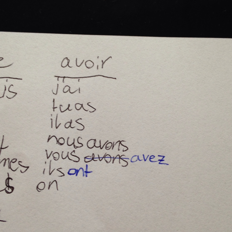 Hilfe Beim Konjugieren Von Avoir Franzosisch