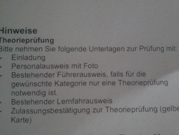die liste ist hier - (Prüfung, Mofa)