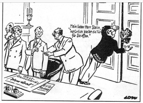 Deutschlandvertrag  - (Geschichte, Hausaufgaben, Karikatur)