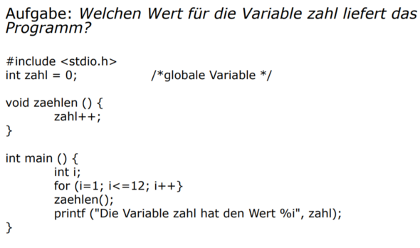 Hilfe Globale Variable Schule Programmieren Programmierung