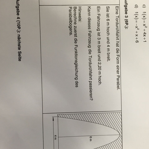Hilfe :D - (Mathe, Parabel)