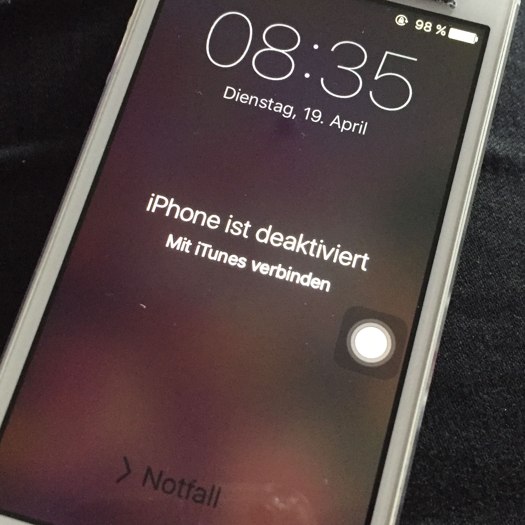 Hilfe mein iPhone ist deaktiviert? (Handy, iTunes, deaktivieren)