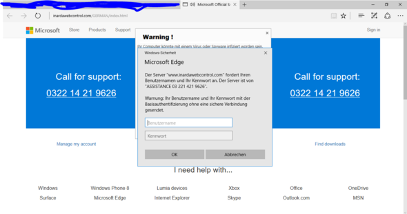 Screenshot der Seite - (Computer, Virus, Microsoft)