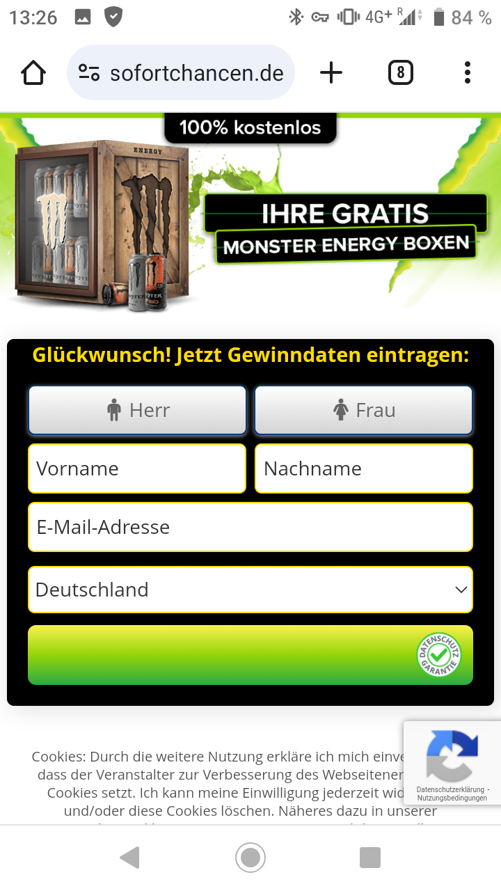 Hilfe monster energy? (Gewinnspiel, Abzocker)