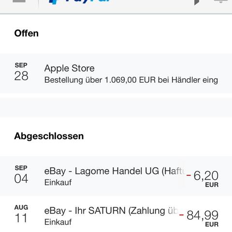 Da wieso steht da offen !
- (Geld, iPhone, Apple)