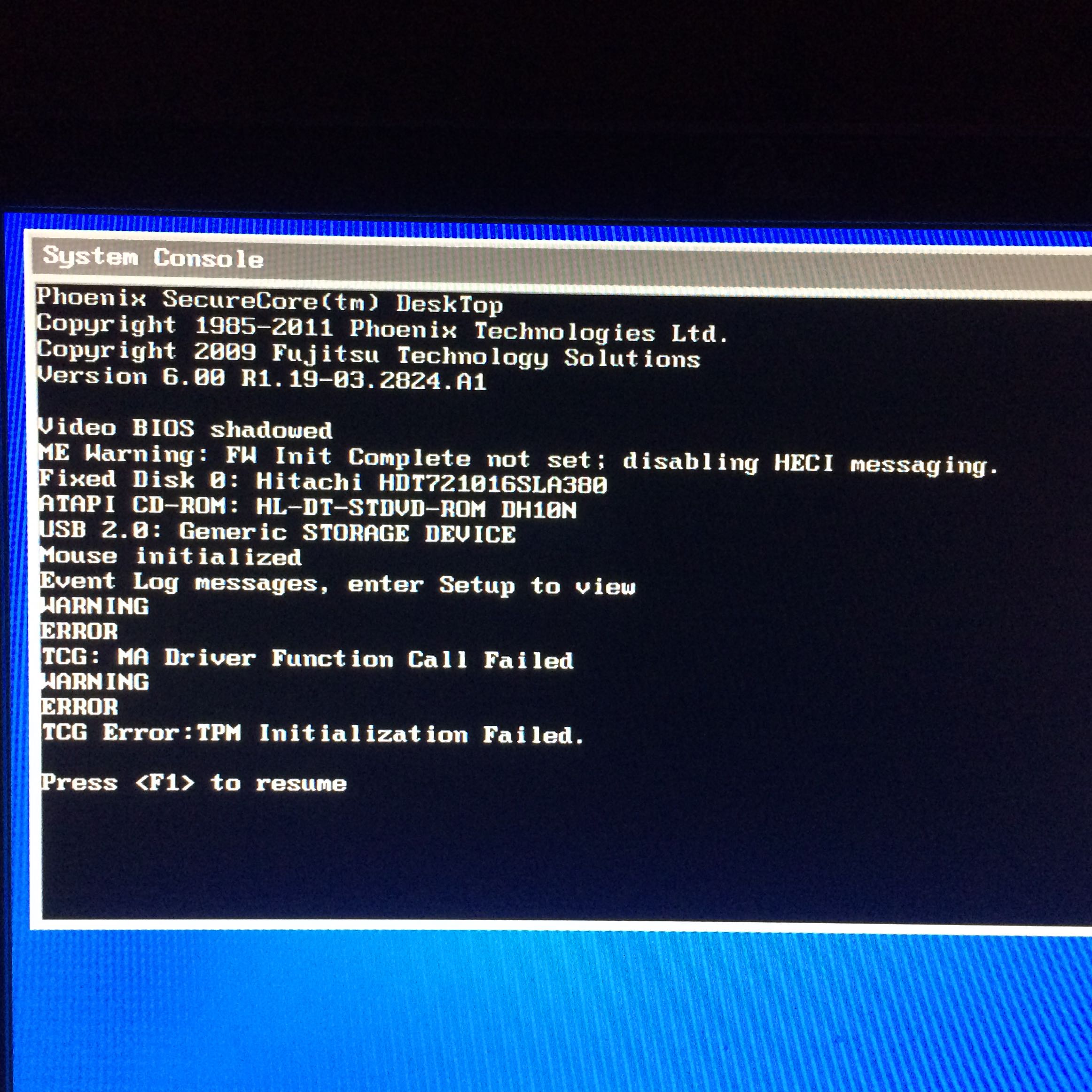 Hilfe Pc Startet immer zuerst ins BIOS? (Error, Fujitsu)