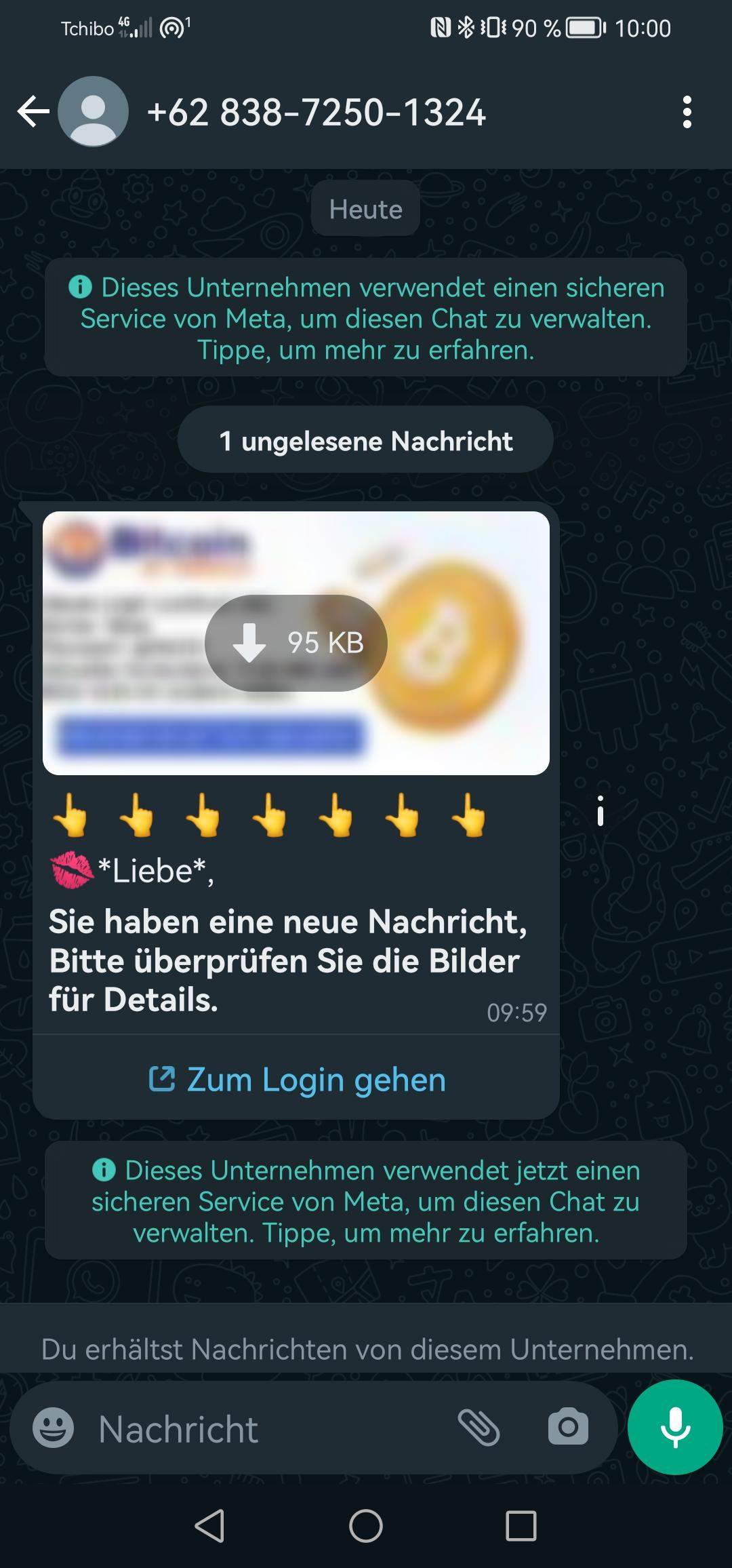 Hilfe? Unbekanntes Unternehmen schreibt mir? (WhatsApp, Nummer ...