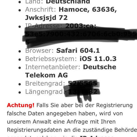 Die erste Email
- (Internet, Anwalt, illegal)