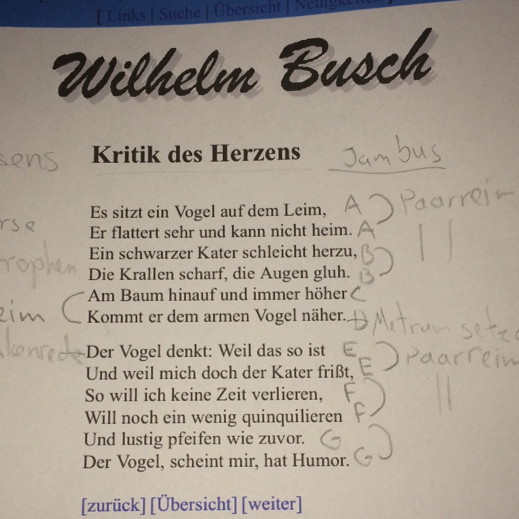 Hilfe zum Thema Gedichte (Gedicht, Lyrik)