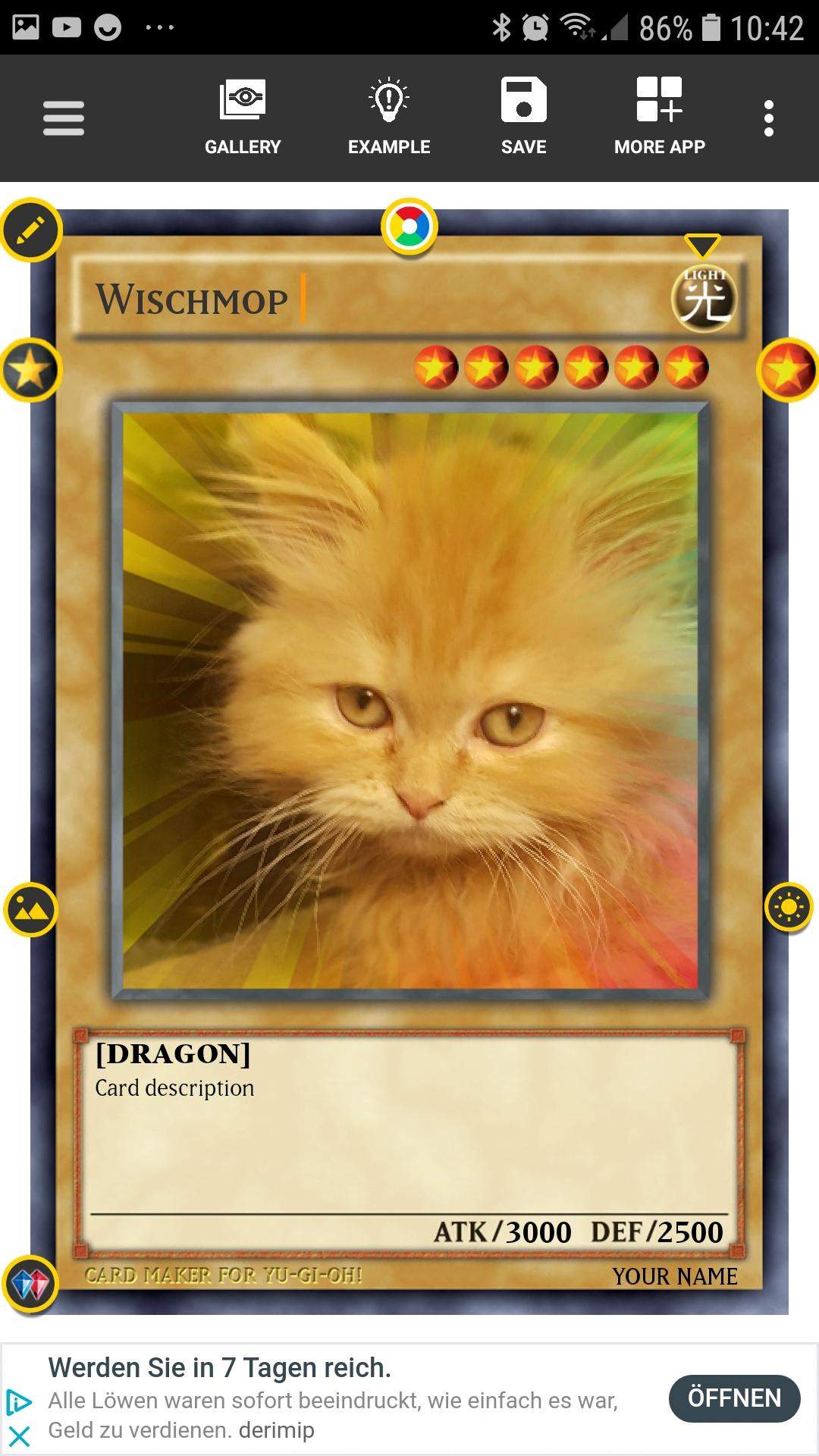 Hilft mir jmd eine witzige Yu-gi-oh Karte für meine Katze zu erstellen Hilft mir jmd eine witzige Yu-gi-oh Karte für meine Katze zu erstellen