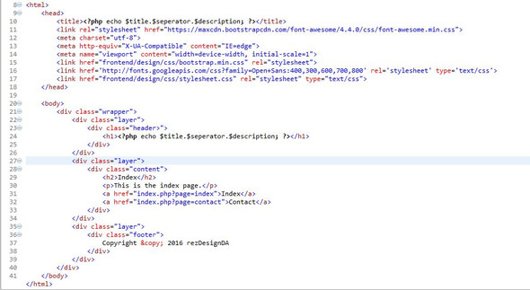 Index.php - (html, CSS, PHP)