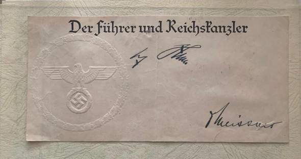 Hitler Und Meissner Autogramm, darf man das Verkaufen und wäre das was Wert?