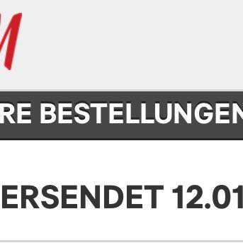H M Bestellung Versendet Versand Hm Hermes