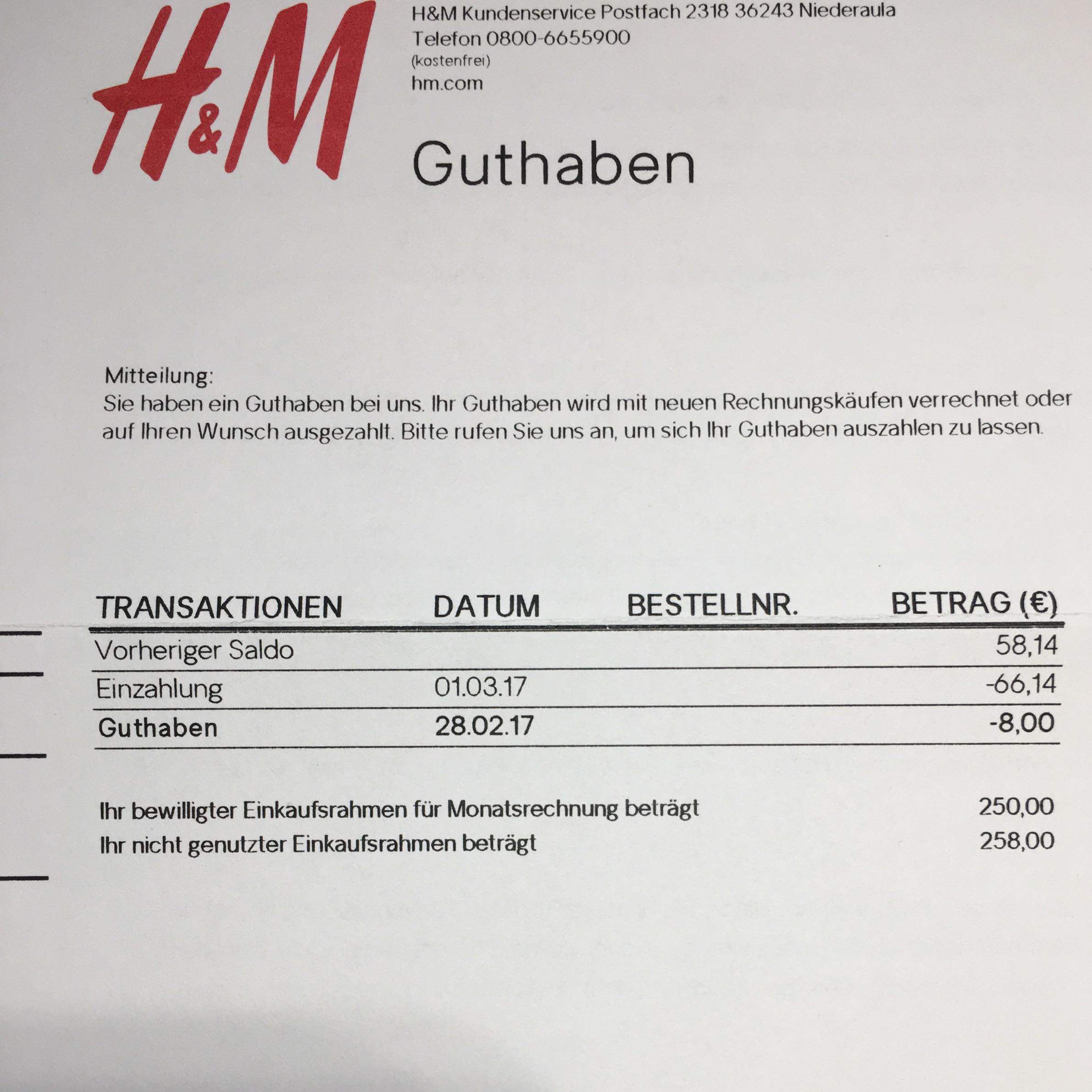 H&M Brief erhalten was ist das? (HM, Guthaben) H&M Brief erhalten was ist das? (HM, Guthaben)