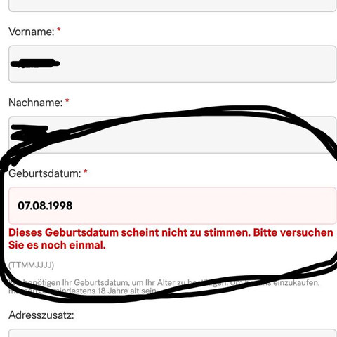 H M Daten Sind Falsch Kaufen Bestellung Hm