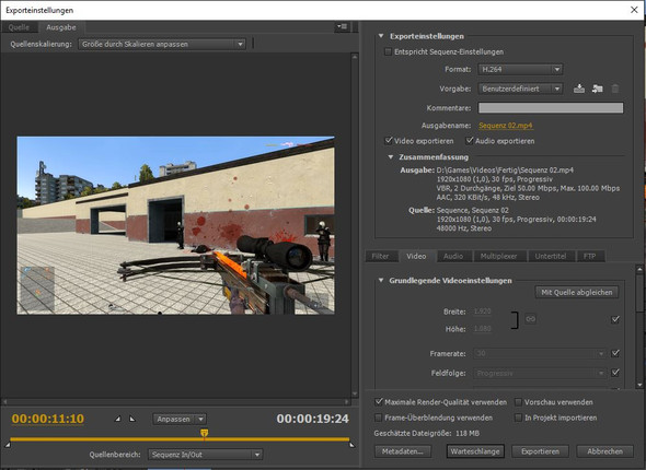 Der Export 1. - (Youtube, Video, Adobe)