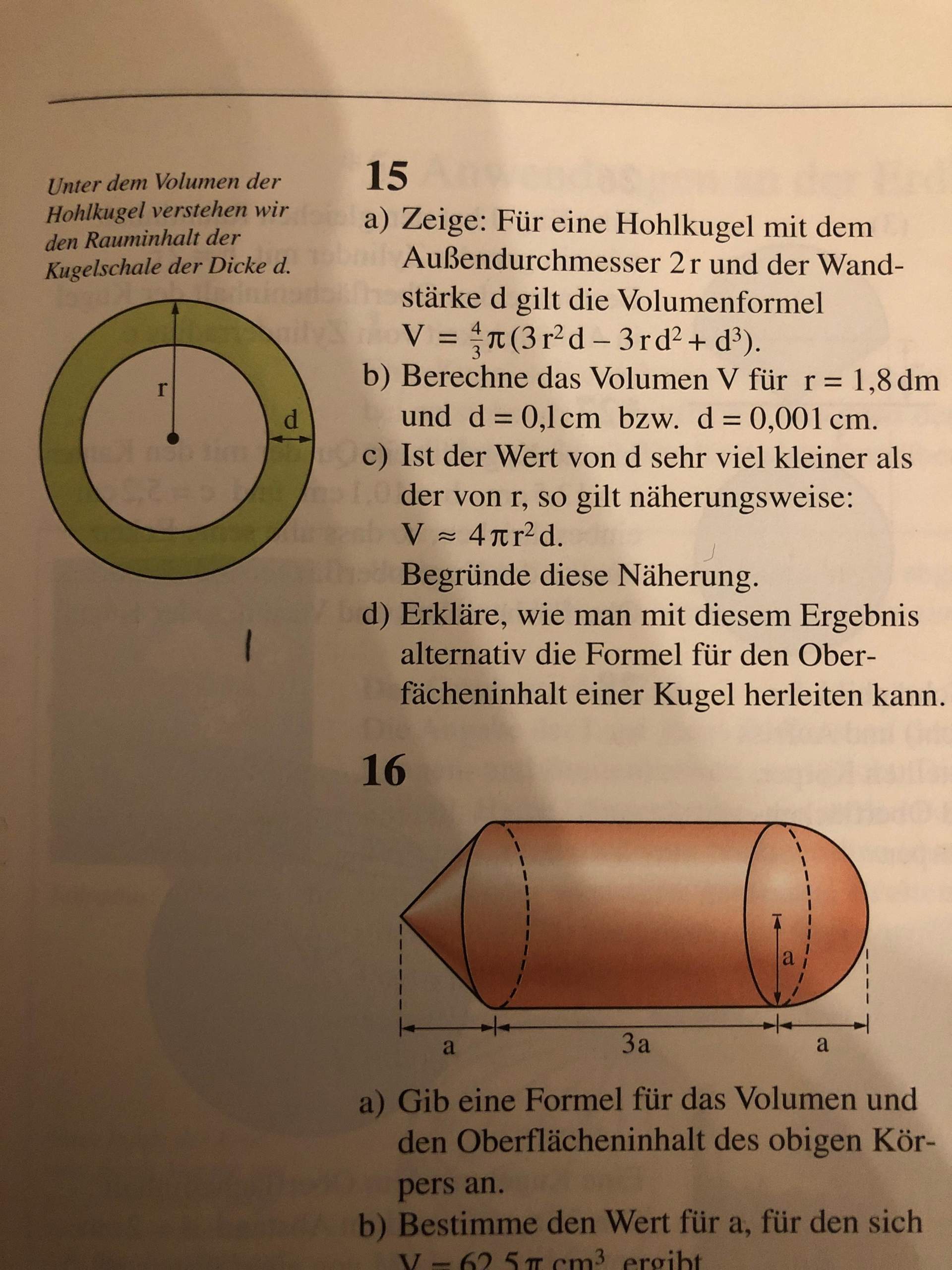 Hohlkugel? Mathematik, Kugel)