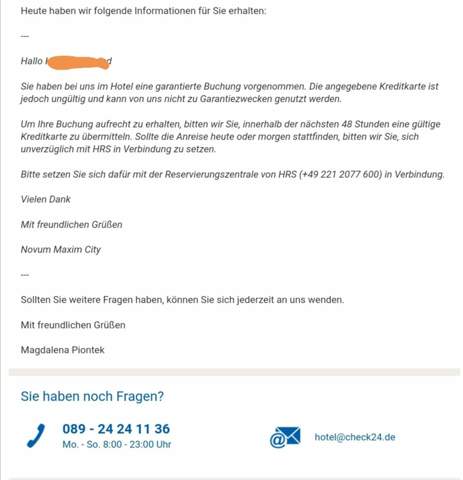 Hotel Gebucht Widderuf Buchen Reservierung