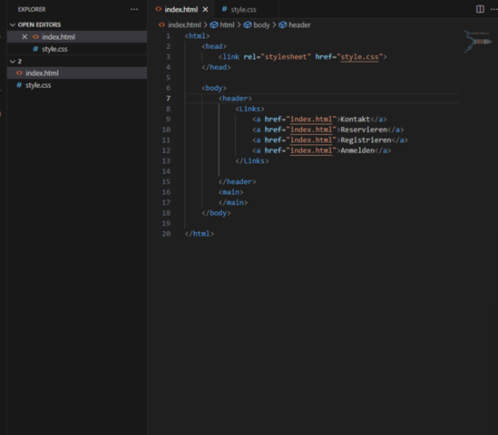 Html / Css Wie füge ich die Headline gut ein? (Webseite, Code ...